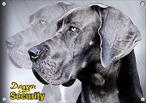 Petsigns Hundeschild - Deutsche Dogge - Great Dane! Warnschild-Metallschild in Fotoqualität, DIN A5 von Petsigns