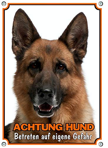 Petsigns Hundeschild Deutscher Schäferhund - Achtung Hund - Warnschild in 1A Qualität, DIN A5 von Petsigns