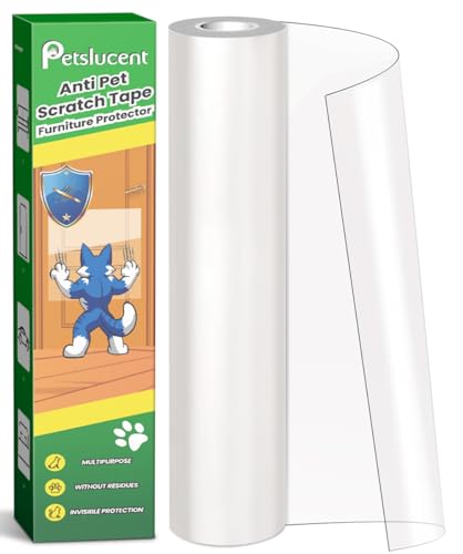 Petslucent Kratzschutz Katze Tape, Sofa Transparent Kratzschutz Pad, Möbelschoner Katze Möbelschutz Kratzpads für Möbel Couch (30cm x 5m) von Petslucent