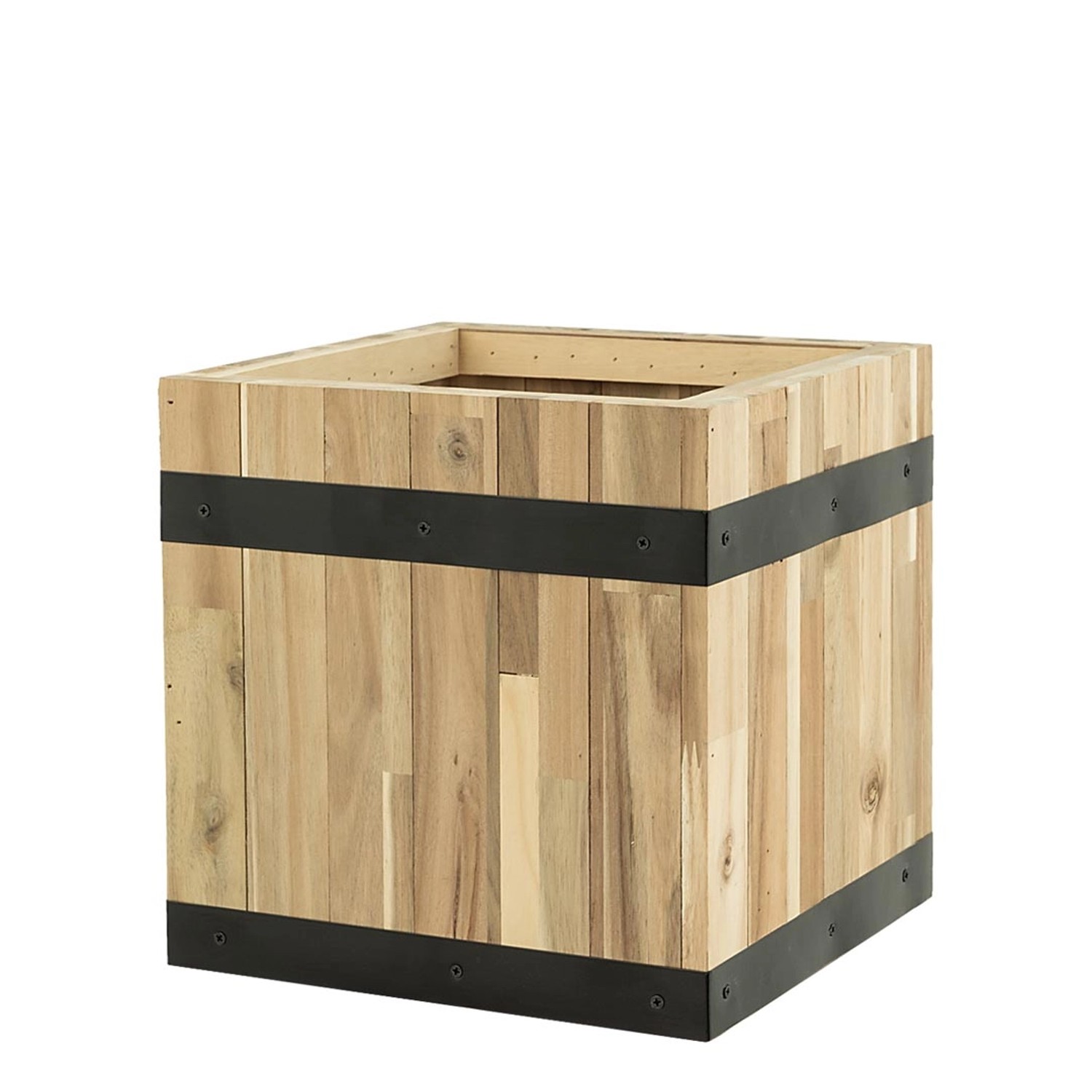 Pflanzwerk® Pflanzkübel Cube - Akazien Holz - 45 cm x 43 cm x 43 cm von Pflanzwerk