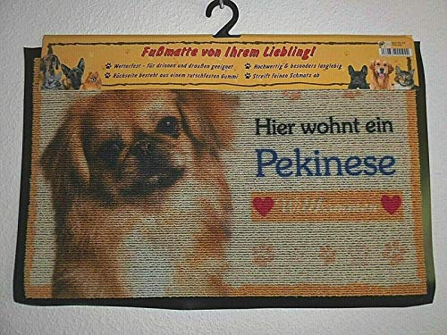 Fußmatte Pekinese (37), Fußabtreter, Türvorleger, Türmatte wetterfest, Hund von Pfronten