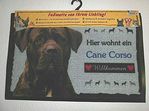 Pfronten Fußmatte Cane Corso (46), Fußabtreter, Türvorleger, Türmatte wetterfest, Hund von Pfronten