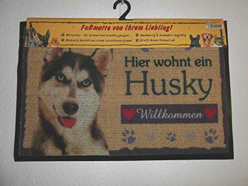 Pfronten Fußmatte Husky (24), Fußabtreter, Türvorleger, Türmatte Hund wetterfest von Pfronten