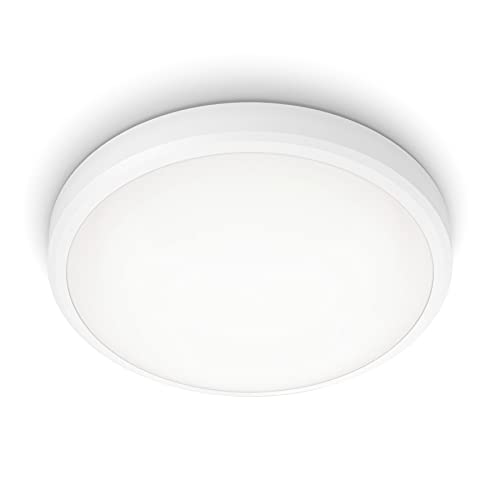 Philips LED Doris Deckenleuchte für das Badezimmer, 17W, IP44 Schutzklasse, kühlweißes Licht (4.000K), Weiß von Philips Lighting