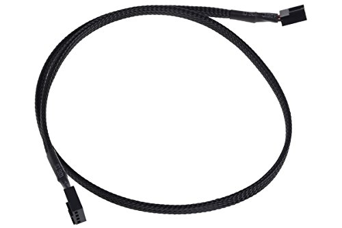 Phobya 4Pin PWM Stecker auf Stecker 60cm - Schwarz Kabel Lüfterkabel und Adapter von Phobya