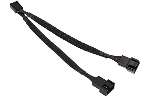 Phobya Y-Kabel 4Pin PWM 2X 4Pin PWM 10cm - Schwarz Kabel Lüfterkabel und Adapter von Phobya