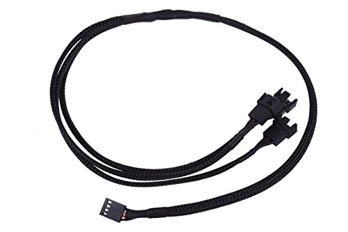 Phobya Y-Kabel 4Pin PWM auf 3X 4Pin PWM 60cm - Schwarz Kabel Lüfterkabel und Adapter von Phobya