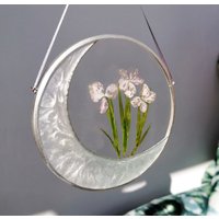 Resin Kunst Gepresste Blume Wandkunst Blumen Gerahmt Getrocknete Dekor Mond Boho 1 St Jubiläum In von PhotoGiftsCrafts