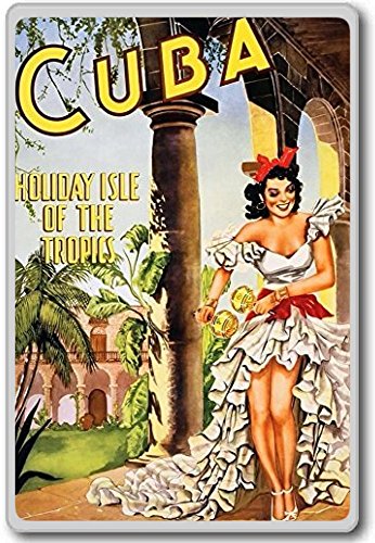 Cuba, Caribbean Island Vintage Travel Fridge Magnet - Kühlschrankmagnet von Photosiotas