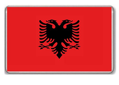 Photosiotas Kühlschrankmagnet Flagge Albanien von Photosiotas