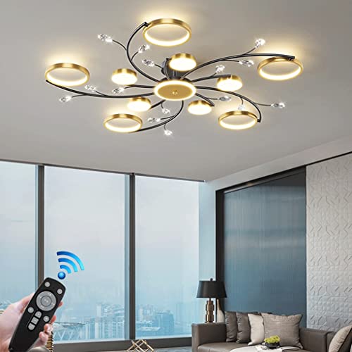 LED Deckenleuchte Modern Groß Wohnzimmerlampe Dimmbar Fernbedienung Deckenlampe Ring Design Acryl Lampenschirm Decke Schlafzimmerlampe Deckenlicht Esszimmer Küche Leuchte Büro Pendelleuchte (Color : von Phtlampes