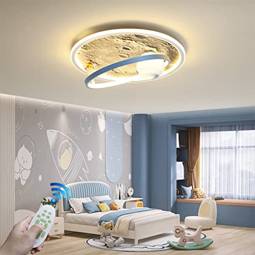 LED Dimmbar Deckenleuchte Kreative Kinderzimmerlampe mit Fernbedienung Modern Design Mond Astronaut Deckenlampe Kinder Mädchen Junge Schlafzimmer Decke Lampe Jugendzimmer Deckenbeleuchtung ( Size : 40 von Phtlampes