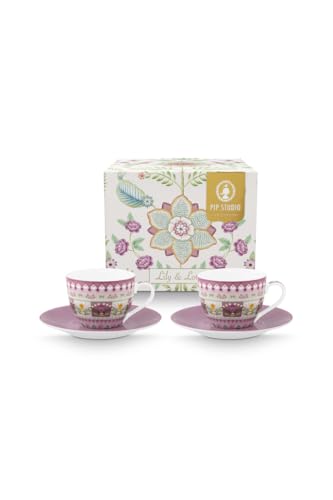 PiP Studio Lily&Lotus Espressotasse m.U. lila 120ml 4tlg von PiP Studio