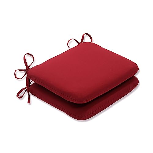 Pillow Perfect Sitzkissen für drinnen und draußen, rund, Rot, 2 Stück von Pillow Perfect