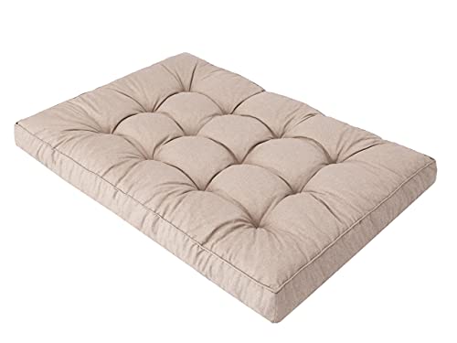 Hundematratze Hundesofa Matratze Kissen Hundekissen Liegen Haustierbett Bett Sofa Hundekorb Tierbett Weich Hundeliegen L : 97 x 62 cm Beige von PillowPrim