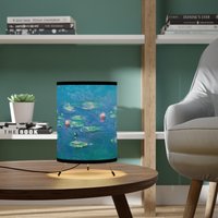 Seerosen, Blaue Lampe, Claude Monet, Stativ Seerosen Malerei, Monet Natur Blumen Seerosenblatt von PinePrintCo