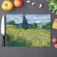 Van Gogh Dekor, Kunst Schneidebrett, Geschenk, Malerei, Landschaftsmalerei, Glas Natur Küche von PinePrintCo