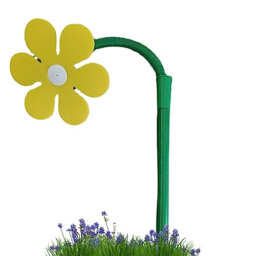 Blumensprinkler für große Flächen niedliche Gartensprinkler tanzende Blumensprinkler mit Wasserrohr -Anpassungsspiel -Gelber Sprinkler von Pineeseatile