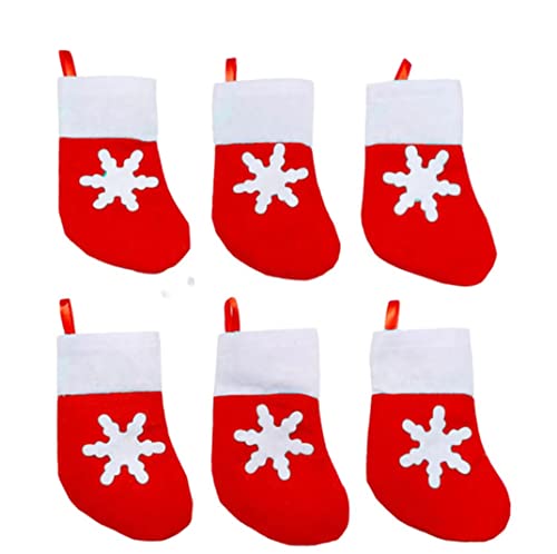 PiniceCore 6-teiliges Küchenbesteck Set Besteckhalter Tasche Besteck Pack Socken Weihnachten Tischdekoration Weihnachten Besteck Set von PiniceCore