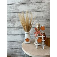 Herbst Gestuftes Tablett Mini Blumengesteck, Bauernhaus Weizengras Vase, Grün, Weizengras, Tier Tablett Dekor, Floral von PinkLizzyDesigns