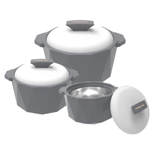 Pinnacle Isolierte Auflaufform mit Deckel, 3-teiliges Set, 3/2/1 qt. Hot Pot Speisenwärmer/Kühler – Thermo-Suppen-/Salat-Servierschüssel – Edelstahl Heißspeisebehälter – Bestes Geschenk-Set für Mütter Pinnacle Isolierte Auflaufform mit Deckel, 3-teiliges Set, 3/2/1 qt. Hot Pot Speisenwärmer/Kühler – Thermo-Suppen-/Salat-Servierschüssel – Edelstahl Heißspeisebehälter – Bestes Geschenk-Set für Mütter von Pinnacle Thermoware