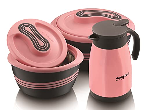 Pinnacle Isolierte Warmhalte- und Kühlbehälter 3-teilig – 2,6L/1,5L Thermoschüssel + 750ml Auslaufsicherer Thermo-Krug – Edelstahl Speisebehälter für Warm- & Kalthaltung – Suppe, Salat & mehr Pinnacle Isolierte Warmhalte- und Kühlbehälter 3-teilig – 2,6L/1,5L Thermoschüssel + 750ml Auslaufsicherer Thermo-Krug – Edelstahl Speisebehälter für Warm- & Kalthaltung – Suppe, Salat & mehr von Pinnacle Thermoware