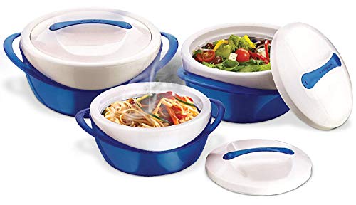 Pinnacle Thermoware, 3 Stück Set Auflaufform – große Suppen- und Salatschüssel Set – isolierte Servierschale mit Deckel – tolle Schale für Urlaub, Abendessen und Party Pinnacle Thermoware, 3 Stück Set Auflaufform – große Suppen- und Salatschüssel Set – isolierte Servierschale mit Deckel – tolle Schale für Urlaub, Abendessen und Party von Pinnacle Thermoware