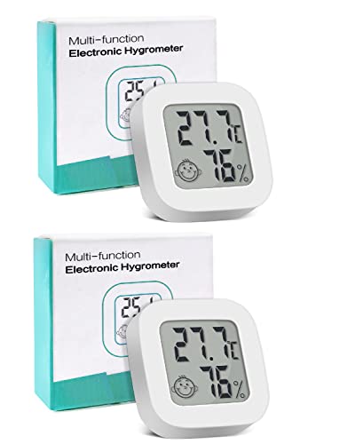 Mini Digital Thermometer Hygrometer Indoor Thermo-Hygrometer Feuchtigkeitsmesser ℃ / ℉ Funktion - 2 Stücke von Pitasha