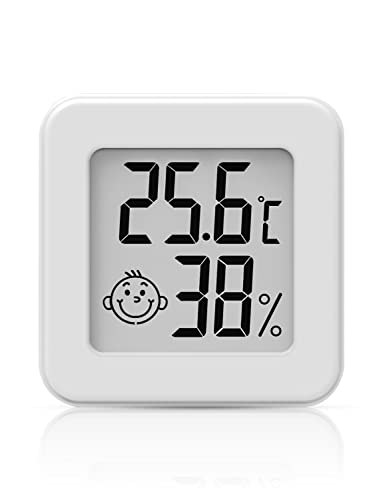 Mini Digital Thermometer Hygrometer Indoor Thermo-Hygrometer Feuchtigkeitsmesser (weiß - 1 Stück) von Pitasha