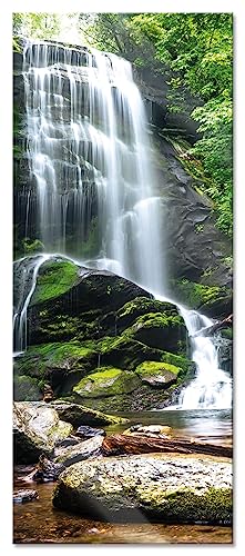 Glasbild Panorama | Wandbild aus Echtglas | Wasserfall | 120x50 cm | inkl. Aufhängung und Abstandshalter von Pixxprint