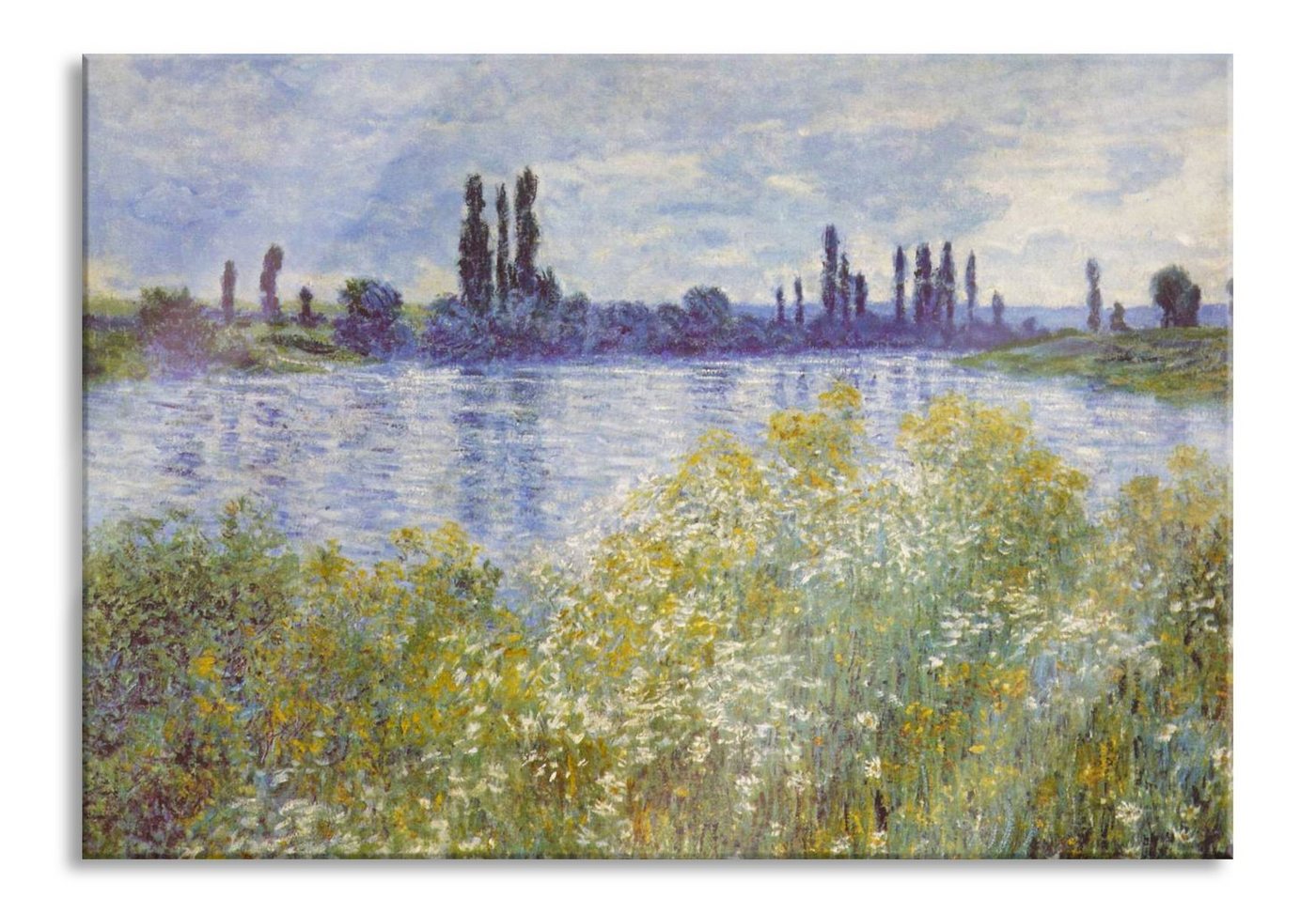 Pixxprint Glasbild Claude Monet - Die Mittagsmahlzeit auf dem Rasen, Claude Monet - Die Mittagsmahlzeit auf dem Rasen (1 St), Glasbild aus Echtglas, inkl. Aufhängungen und Abstandshalter von Pixxprint