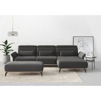 Places of Style Ecksofa "Fjord L-Form", massiv, wahlweise mit Armlehnfunktion, Kopf- Sitztiefenverstellung von Places Of Style