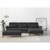 Places of Style Ecksofa "Fjord L-Form", massiv, wahlweise mit Armlehnfunktion, Kopf- Sitztiefenverstellung von Places Of Style