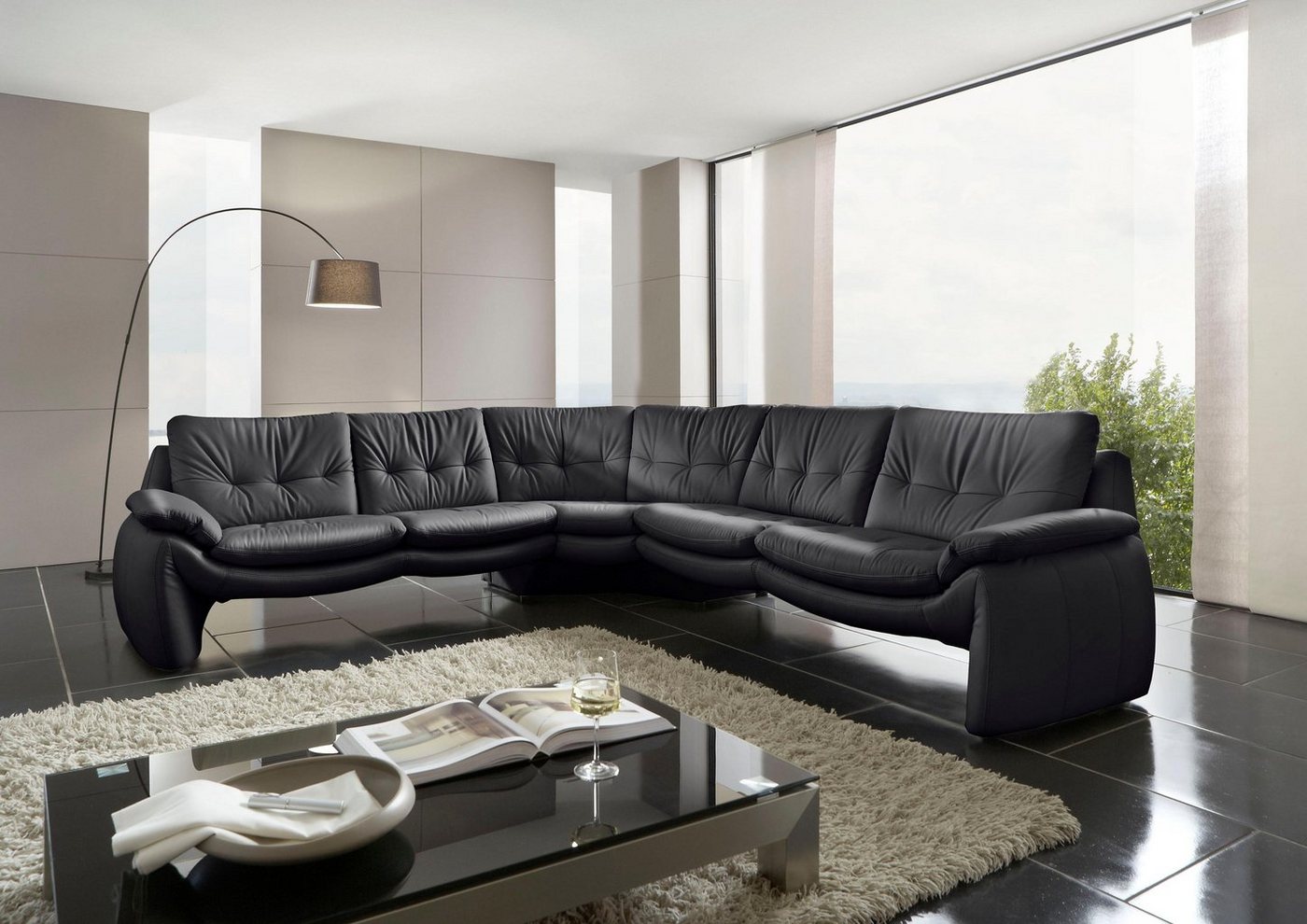 Places of Style Ecksofa Luna L-Form, in einzigartiger Optik von Places of Style