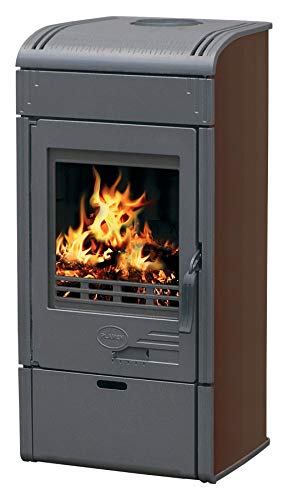 EEK A+ Gusskaminofen Plamen Vesta braun - 9kW Kaminofen von Plamen