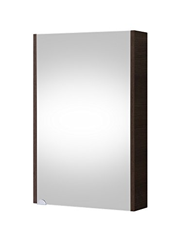Planetmöbel Spiegelschrank in Anthrazit Breite 50cm, Badspiegel Hängeschrank mit Softclose Schranktür für Badezimmer, Gäste WC von Planetmöbel