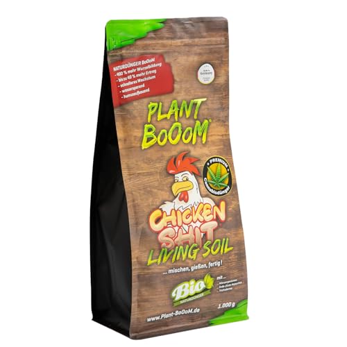 Plant BoOom Natur-Dünger Chicken Shit Living Soil - Bio-Qualität mit natürlicher Langzeit-Wirkung - organischer mineralischer Bodenaktivator mit Mykorrhiza NPK - 1000 g I pb_002 von Plant BoOom