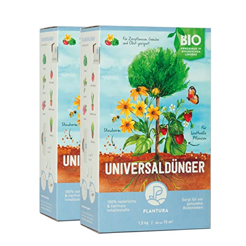 Plantura Bio-Universaldünger mit Langzeitwirkung, für alle Pflanzen, tierfrei & Bio, 3 kg von Plantura