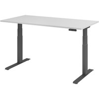 Hammerbacher Sitz-Steh-Schreibtisch el.160x80cm Grau/Graphit von Hammerbacher