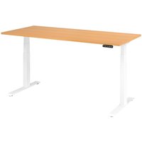 Hammerbacher Sitz-Steh-Schreibtisch el.180x80cm Buche/Weiß von Hammerbacher