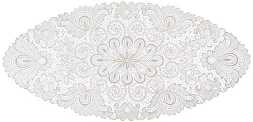 Plauener Spitze by Modespitze 67952 Design Plauen, Gre 40 x 80 cm oval, creme von Modespitze