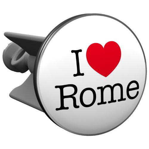 Plopp Waschbeckenstöpsel I love Rome, Stöpsel, Excenter Stopfen, für Waschbecken, Waschtisch, Abfluss von Plopp