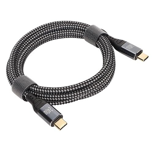 Plyisty USB-C-zu-USB-C-Kabel, 240 W PD3.1-Schnellladung, 480 Mbit/s Typ-C-Stecker-Stecker-Ladekabel, E-Mark-Sicherheitschip, 1,5 Meter Nylonkabel von Plyisty