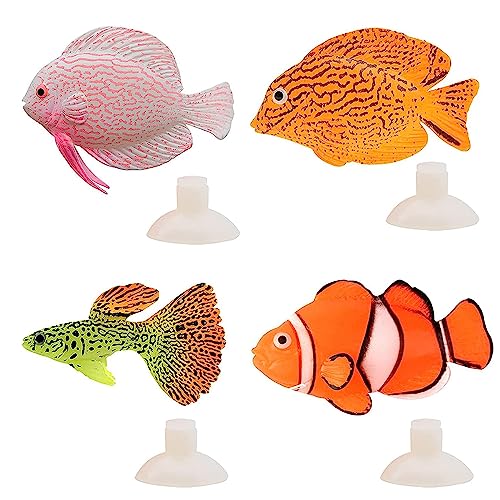 4 Stück Fake Aquarium Fische, Die Dekoration von Aquarien, Dekoration für Aquarien, Simulation Tropische Fische, Gefälschte Fische Ornament,Gefälschte Fische Schwimmend ,Zur Dekoration von Aquarien von PnxdeobXL