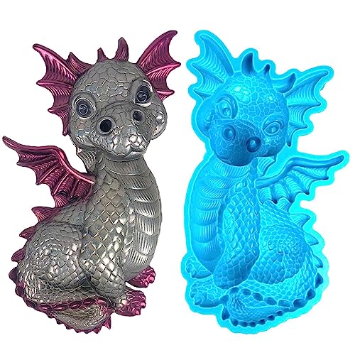 Drachen Silikonformen, Fliegender Drache Silikon Backform, Drachenfiguren Ausstecher Cartoon 3D Antihaft Kuchenform Schokoladenform Für Party Backformen Wie Kuchen Pralinen Desserts von Pomrone