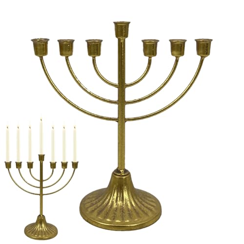 Kerzenständer Metall, 7/9 Armen Kandelaber Kerzenständer, Menorah Kerzenleuchter, Kerzenhalter Dekorativ für Stumpenkerzen, Kandelaber für Chanukka Weihnachten Kamin Hochzeit Tisch Heimdekoration von Pomurom