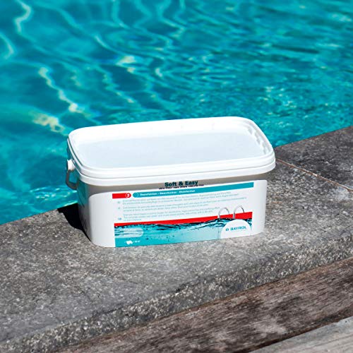 BAYROL Soft & Easy - Granulat-Kombination auf Aktivsauerstoff-Basis - 2,24 kg - für Desinfektion, Algenverhütung & Klareffekt - Wasserpflege für Pools - in vordosierten Beuteln - ohne Chlor von Bayrol