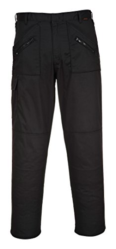 Portwest Black S887 Arbeitshose mit Knietaschen Beinlänge 31 (Standardlänge) Schwarz von Portwest