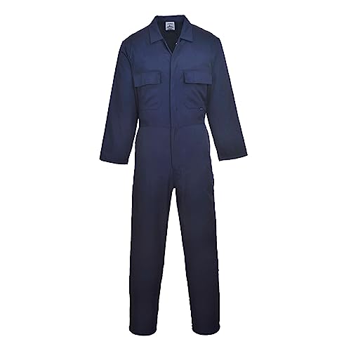 Portwest Euro-Arbeitsoverall aus Polyester-Baumwolle, Größe: 4XL, Farbe: Marine, S999NAR4XL von Portwest