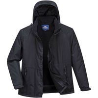 Portwest Freizeitjacke Fleece gefüttert, wasserabweisend Schwarz M - Schwarz von Portwest